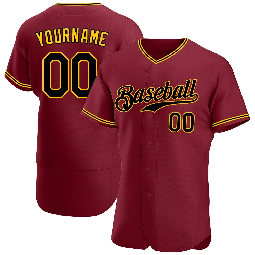 High Quality Baseball Jersey Custom Print Team Name/Number Breathable Short Sleeve Shirts for Men/Women/Child for Playing Games