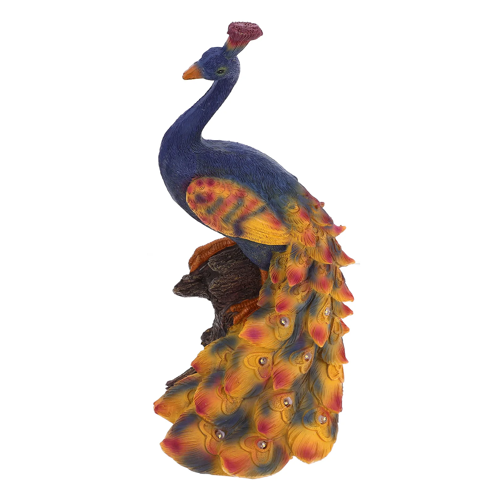 

Solar Powered Peacock Statue Beautiful Resin Decorative Sculpture for Garden Yard Lawn Outdoor Decoration Waterproof
