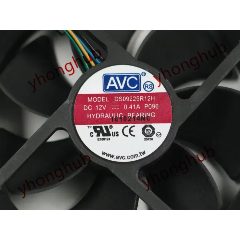 Ventilador de resfriamento de servidor AVC DS09225R12H P096 DC 12V 0,41A, 92x92x25mm