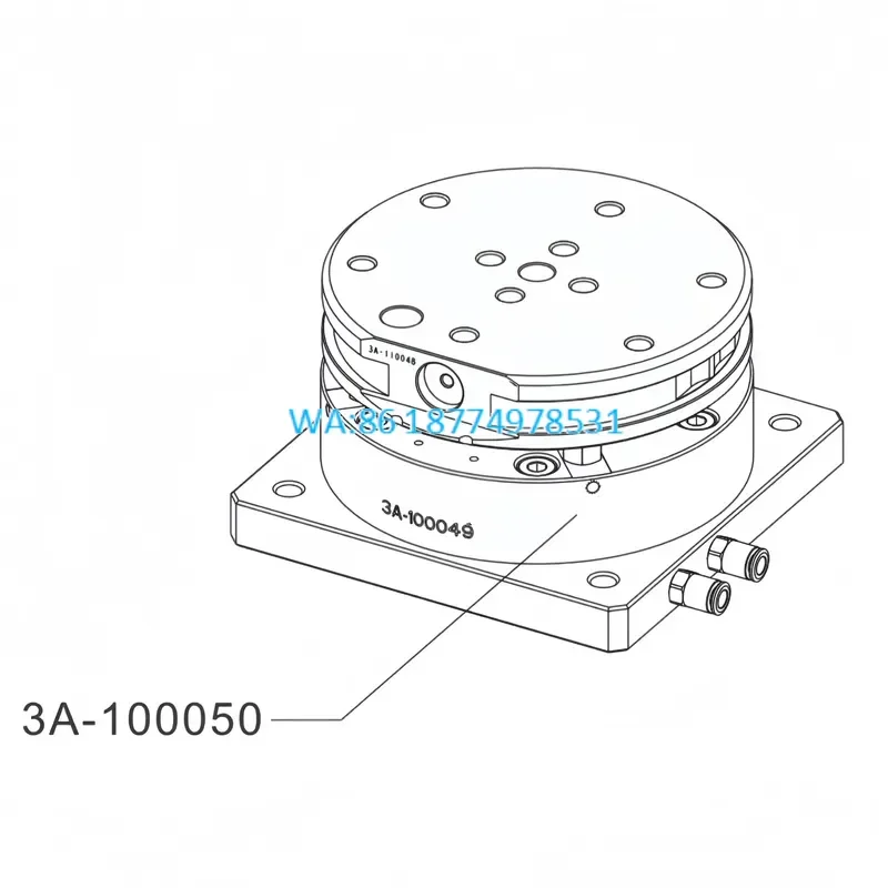Wmwmnu CNC Jig PCP Pallet D140x40mm Model 3A-110048 Stainless Steel Workholding Plate for Machining Center M8 M10 Mounting