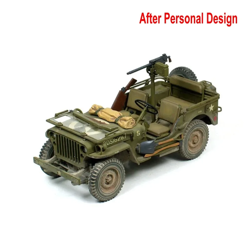 Tamiya 35219 1:35 Scale Assembly Car Model World War II American Willys Jeep Model With Soldier