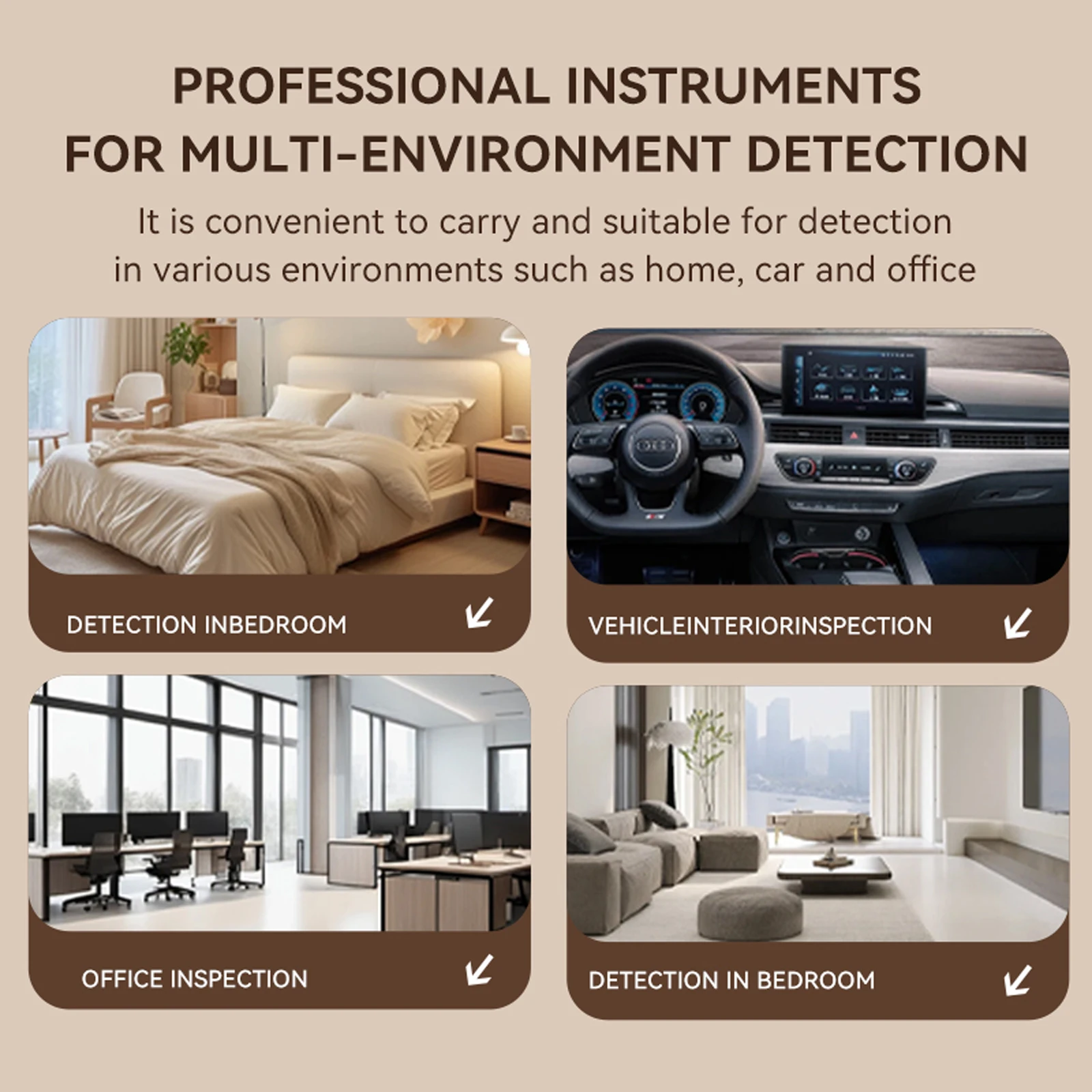 PM2.5 PM10 CO AQI CO2 TVOC HCHO 温度測定機能付き空気質テスター WiFiアプリによるPM2.5 PM10 CO AQIアラート機能付き 家庭用 車用 植物用 ペット用