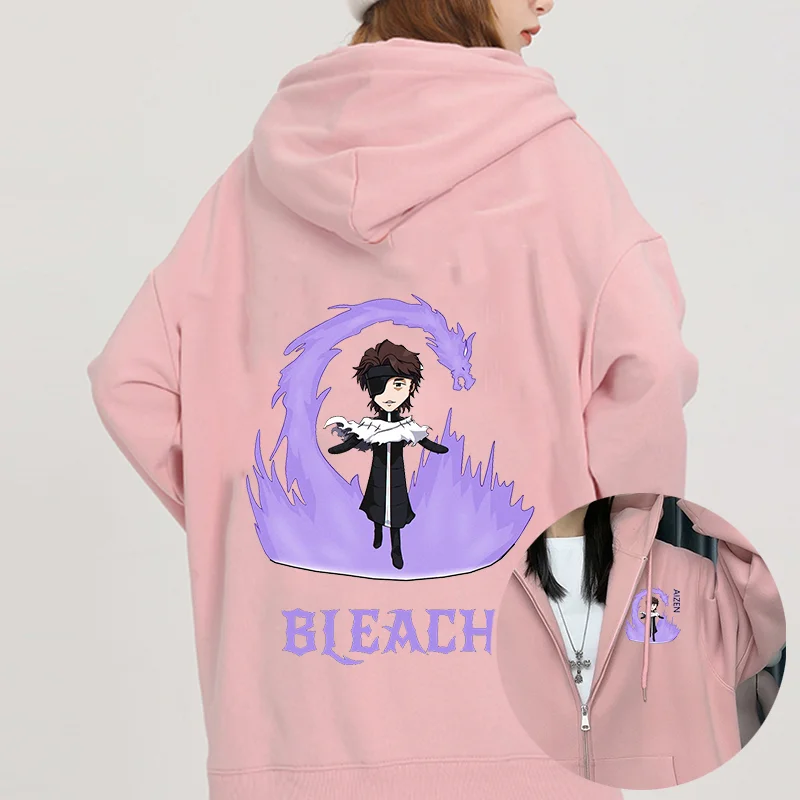 Anime BLEACH Aizen Sousuke Print Hoodie Couple student street sports casual Hoodies