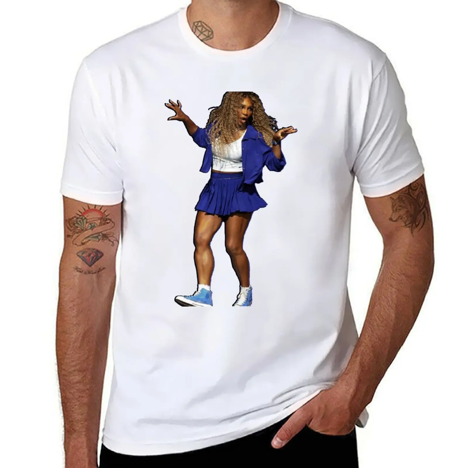 

Serena Williams crip walk at Superbowl Half-Time T-Shirt men t shirt cotton 100% man tshirt T-Shirt