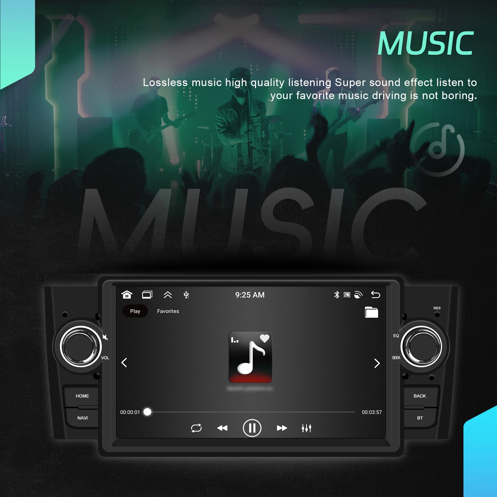 Podofo 9-Zoll Carplay 2Din Autoradio für Fiat Punto 2005-2009 Linea 2007-2011 Android Auto Multimedia-Player GPS-Navigation WiFi FM/RDS DSP – Detail 12