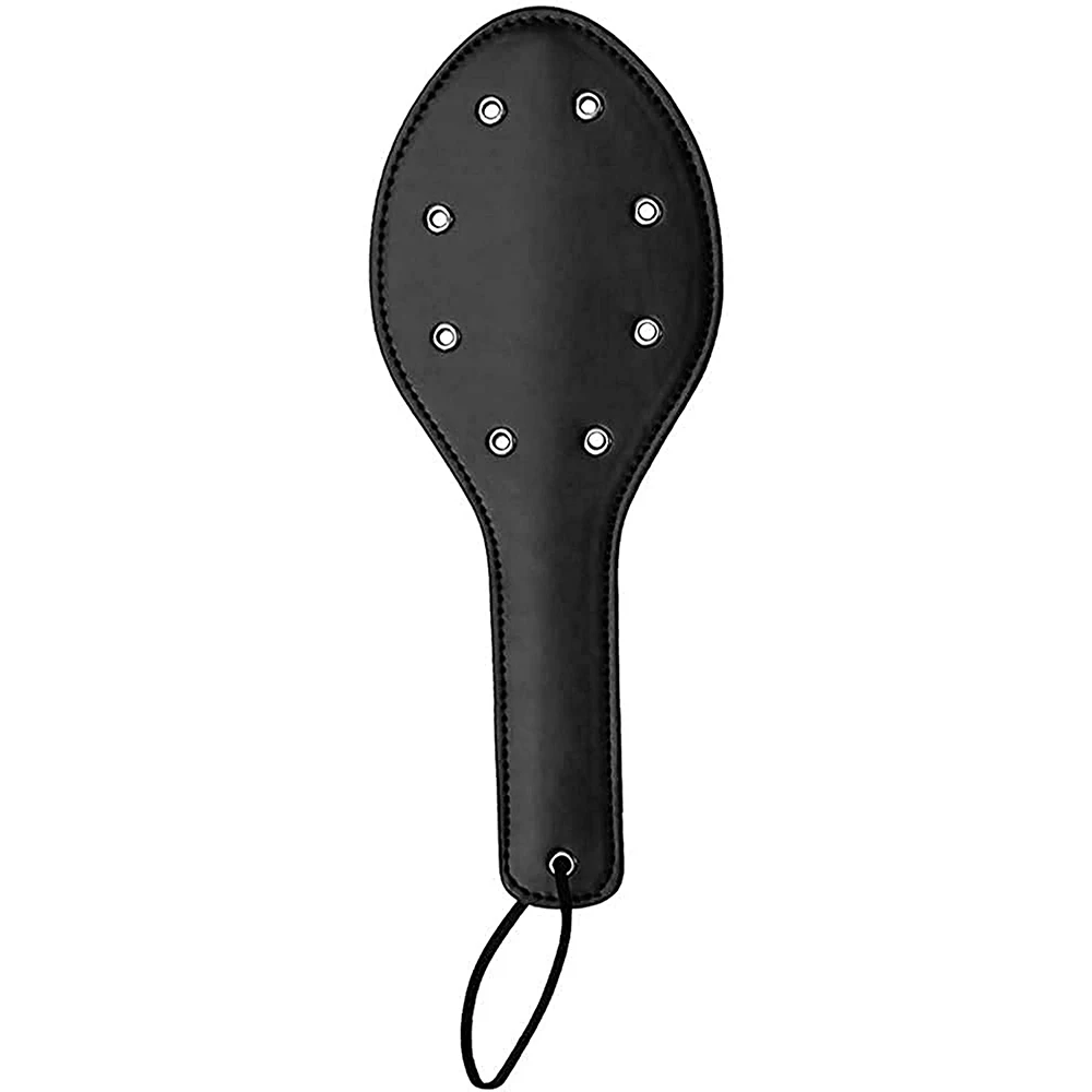 Pu Leather Equestrian Horse Crop Whips, Studded Punk Paddles, Equitação Submissa, 30cm