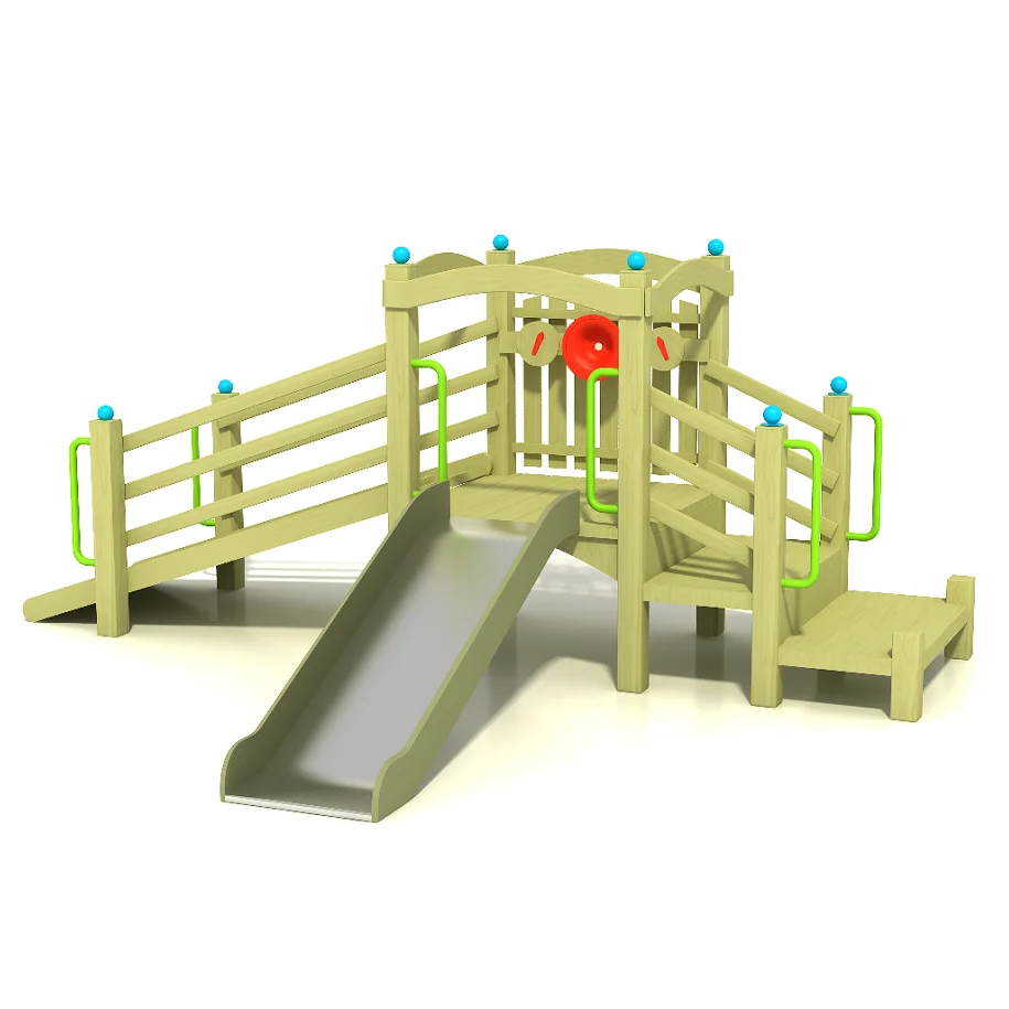 

Single Outdoor Playground Slide Set Parent-Child Interactive Wooden Climbing Slide Parks & Gardens Children's Toy
