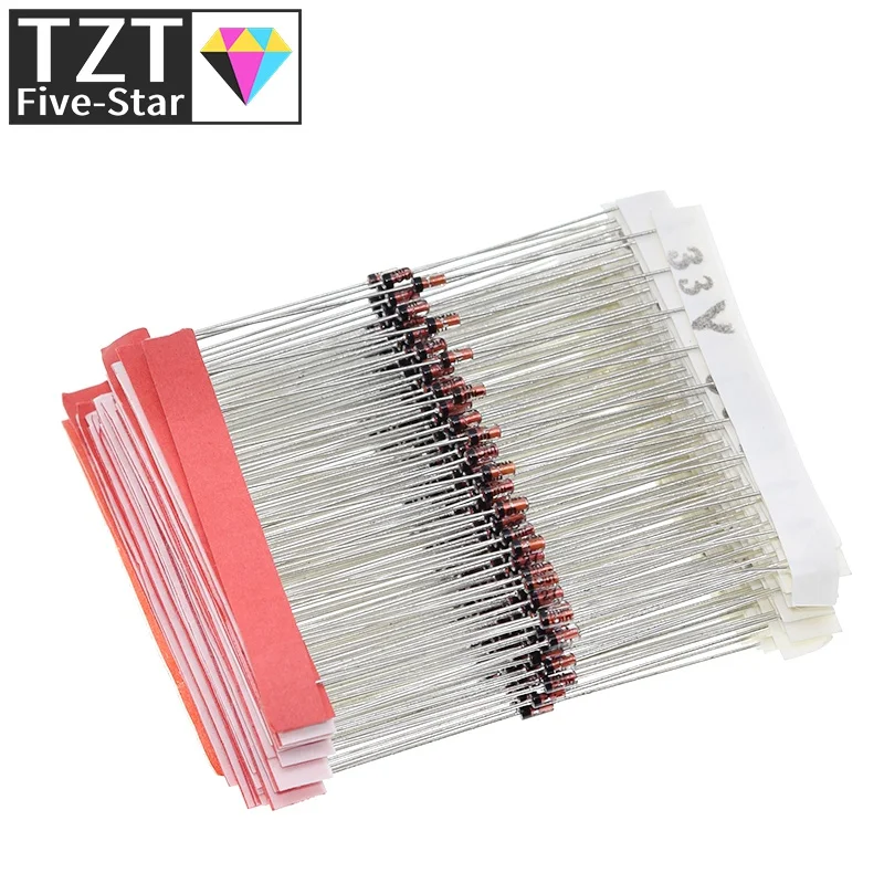 TZT (2V4 إلى 33V) 270 قطعة 27 قيم 1/2 واط 0.5 واط عدة 12 فولت 18 فولت 5V1 5V6 3V3 3V6 4V3 4V7 6V2 6V8 7V5 20 فولت 22 فولت