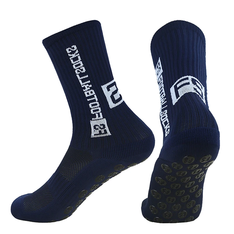 New FS Football Socks Anti Slip tapedesign Round Silicone Suction Cup Grip Soccer Socks Sports Men Women Baseball Rugby Sock