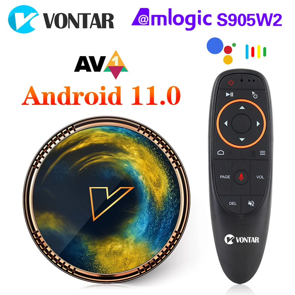 VONTAR X2 Amlogic S905W2 Smart TV Box Android 11 4GB 64GB Support AV1 Wifi BT TVBOX Media Player 4GB32GB Set Top Box 2GB16GB