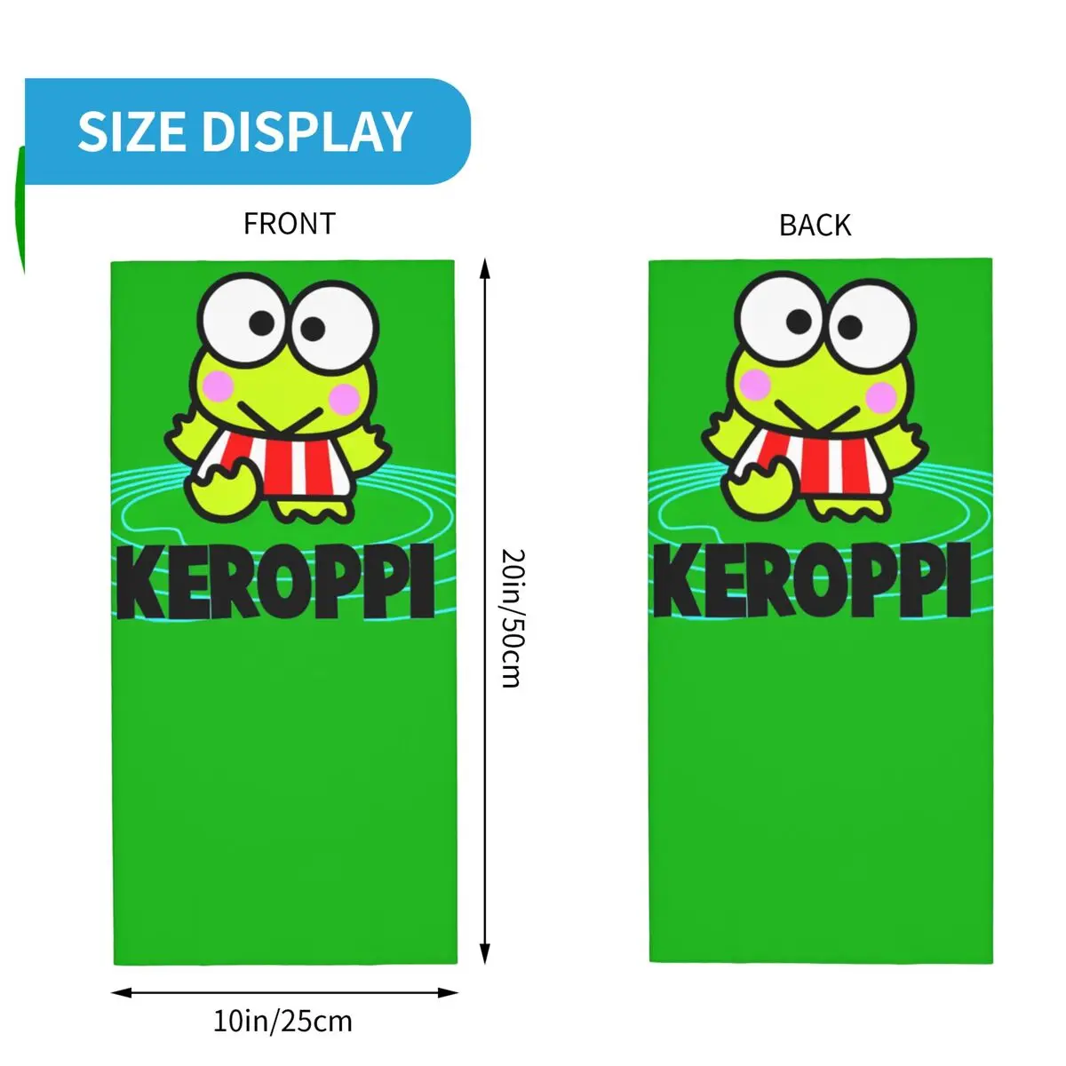 Keroppi pensando balaclava caminhadas acampamento bicicleta máscara proteção sem costura macio rosto capa máscara primavera y2k engraçado cachecol bandana