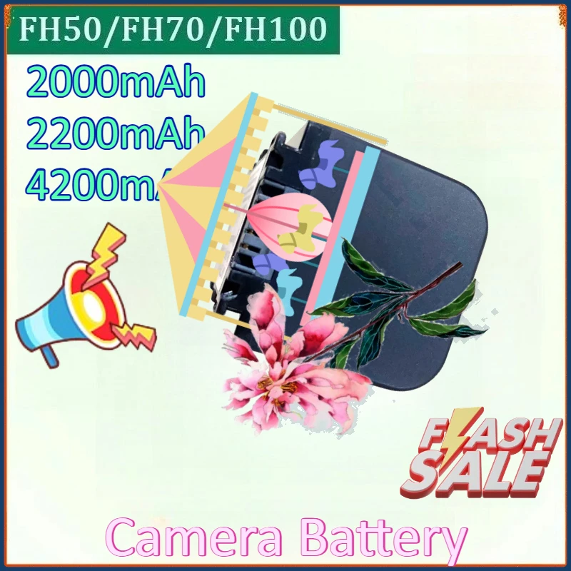 

Camera Battery for Sony NP-FH30 NP-FH40 NP-FH50 NP-FH70 HX100V A290 HX200V DSLR-A230 A330 HX200 NP-FH100 DSC-HX1 High-Capacity