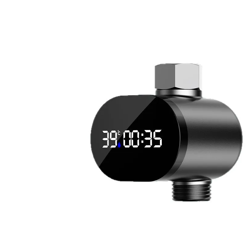 Smart Digital LED Shower Water Thermometer Faucets Bathing Temperature Meter 1/2 Inch Downward Bathroom Showers Accessories