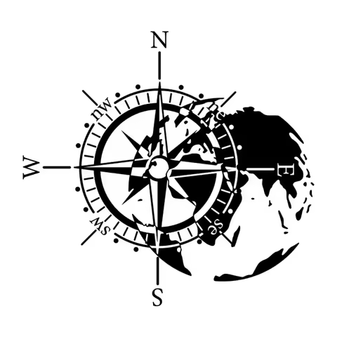 Car Stickers For Camper Van Horsebox Caravan RV Cargo Graphics Compass Styling Decoration Decals Cover Auto Tuning Accessories