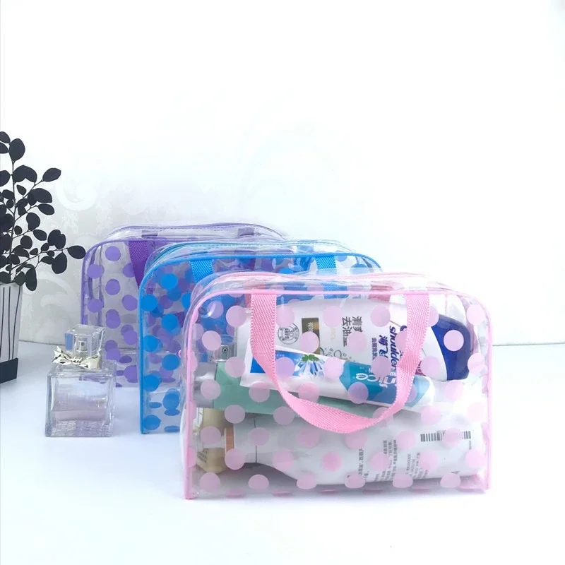 Waterproof Zipper Beauty Flower Makeup Case Travel Toiletry Bags Girl Clear Cosmetic Bag PVC Transparent Make Up Case for Women