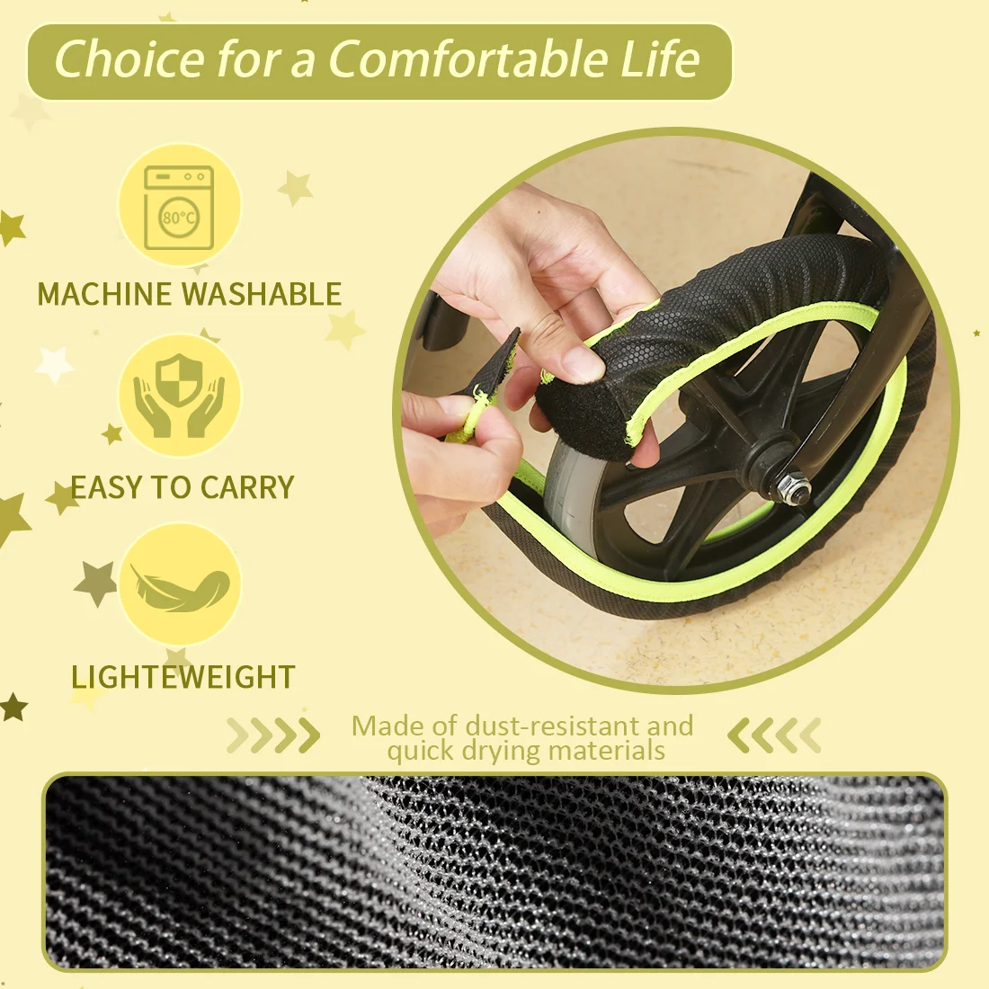 

Ehucon Водонепроницаемые Чехлы для Колёс Инвалидных Колясок из ПВХ - Защитные Антипылевые Накладки на Шины Разных Размеров