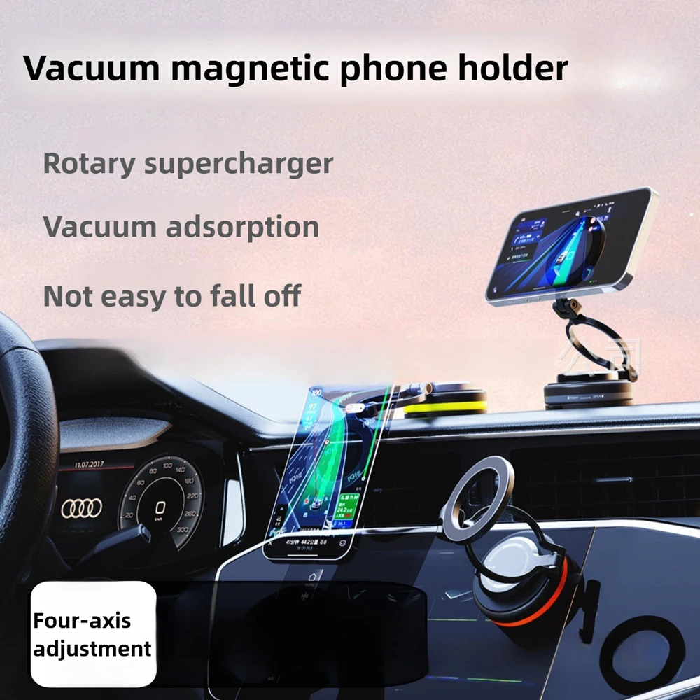 Actualizado 360 °   Soporte magnético para teléfono al vacío Nano Gel, soporte para teléfono de coche para soporte de teléfono con ventosa Magsafe para coche/iPhone