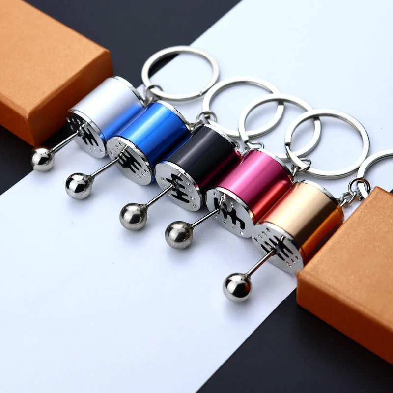 Creative Gear Keychain Six-Speed Manual Shift Gear Key Chain Car Refitting Metal Pendant Key Ring Fashion Jewelry Gift