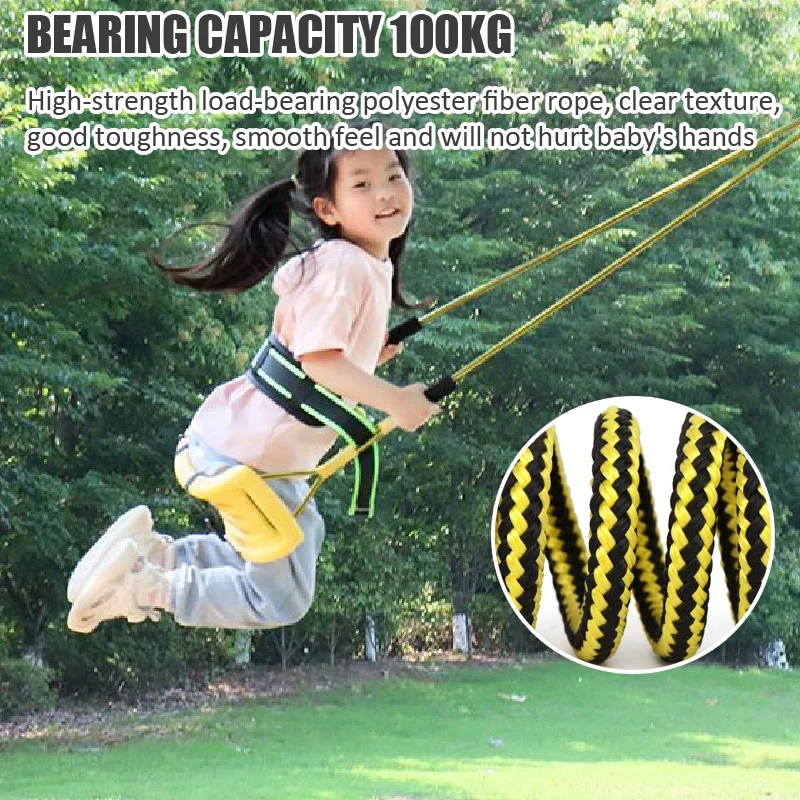 Children Swing Playground Outdoor Adjustable Ropes Swings Set Indoor Hanging Bending Board Swing Horizontal Bar Flying Toy