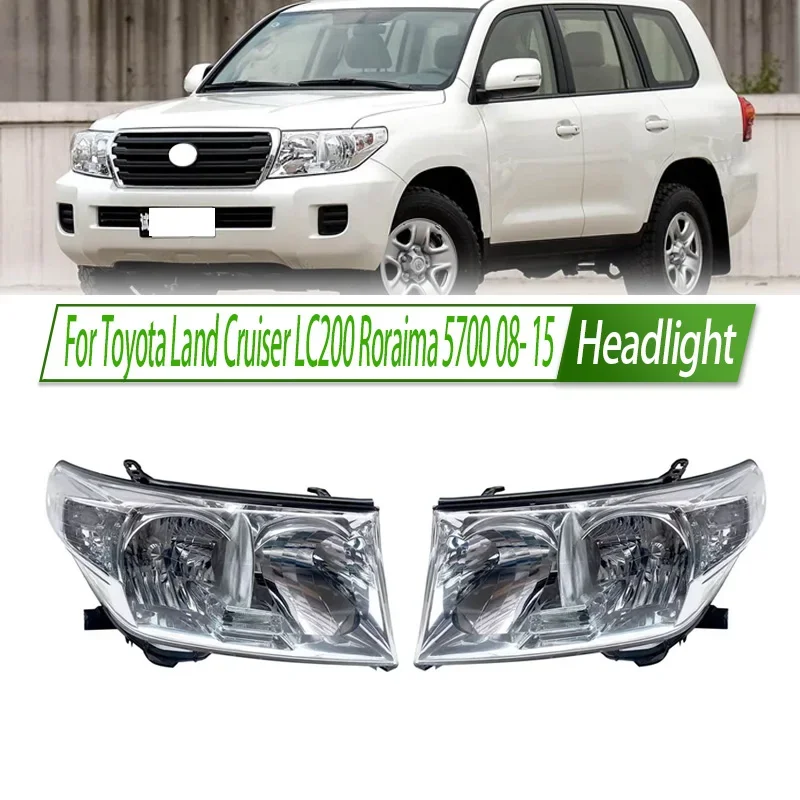 

For Toyota Land Cruiser LC200 Roraima 5700 08-15 Headlight Head lamp OEM Style Headlamp Bulb Socket Plug & Play Replacement