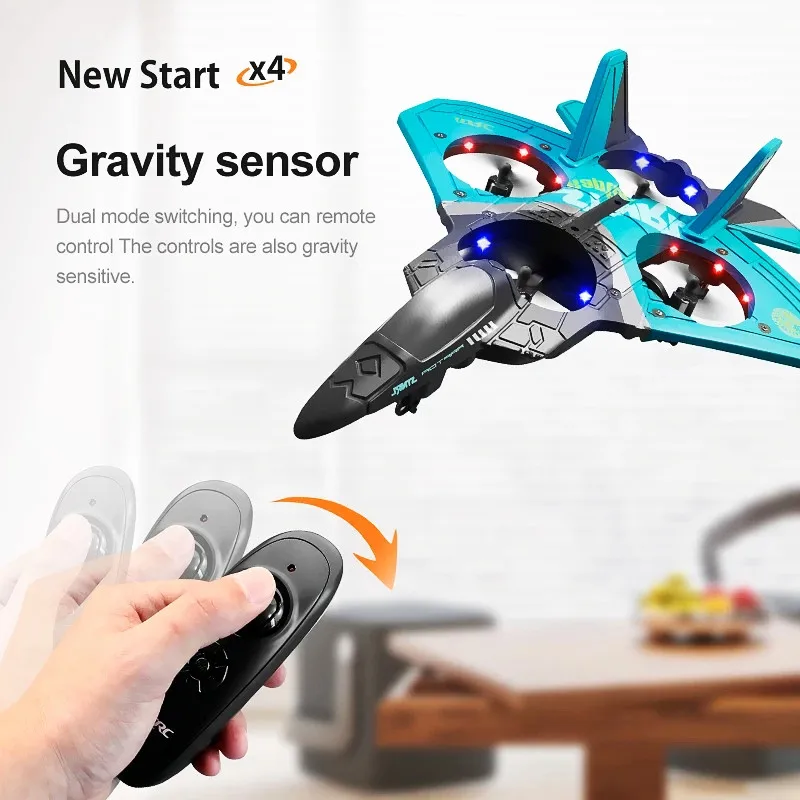 RC Plane 2.4G Remote Control Fighter V17 Plane Model Toy Glider Airplane EPP Foam Toys RC Drone Chargeable Batter Kids Gift