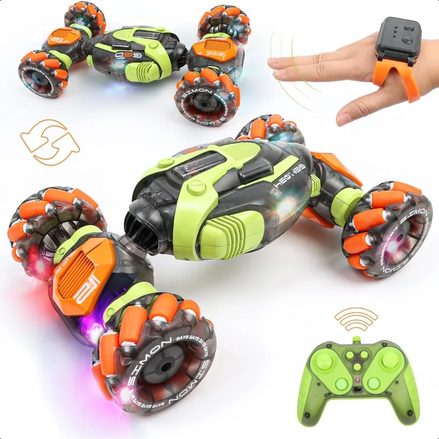 

Gesture Sensing RC Stunt Car Remote HandControlled Drift Toy for Ages 57 68 9 10 11 12 Year Old 4WD DoubleSided Driving with Li