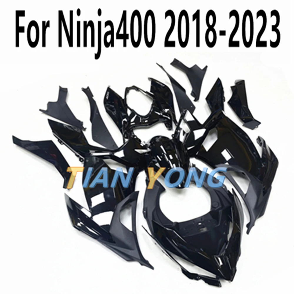 Fit Ninja 400 Full Fairing Kit For Ninja400 2018-2019-2021-2022-2023 Bodywork Cowling Full Glossy Black High Quality