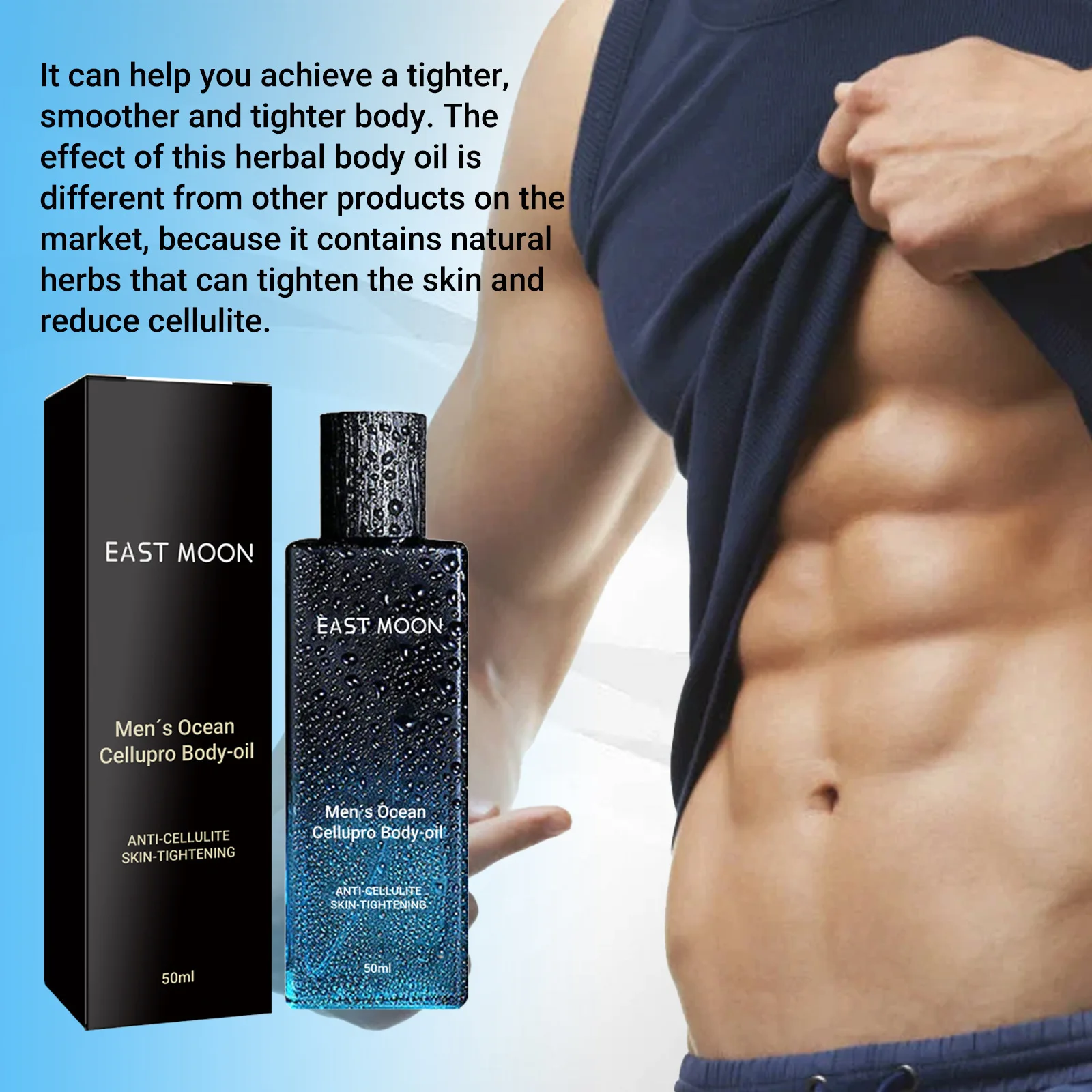 شد زيت الجسم للرجال ، حارق دهون البطن ، فقدان الوزن ، مكافحة السيلوليت ، تقوية العضلات ، إزالة البطن ، نحت Sl