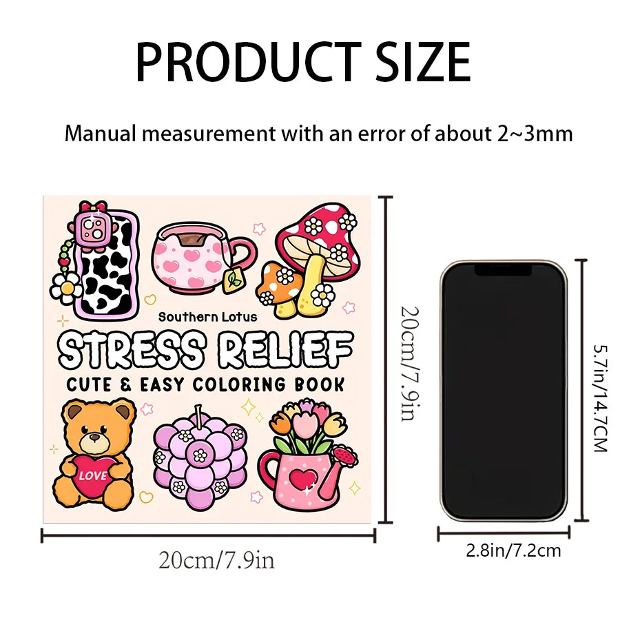 CUTE & Bold-easy Patterns Coloring Book for Adults Cute Drawing Book Perfect Gift for Party and Birthday