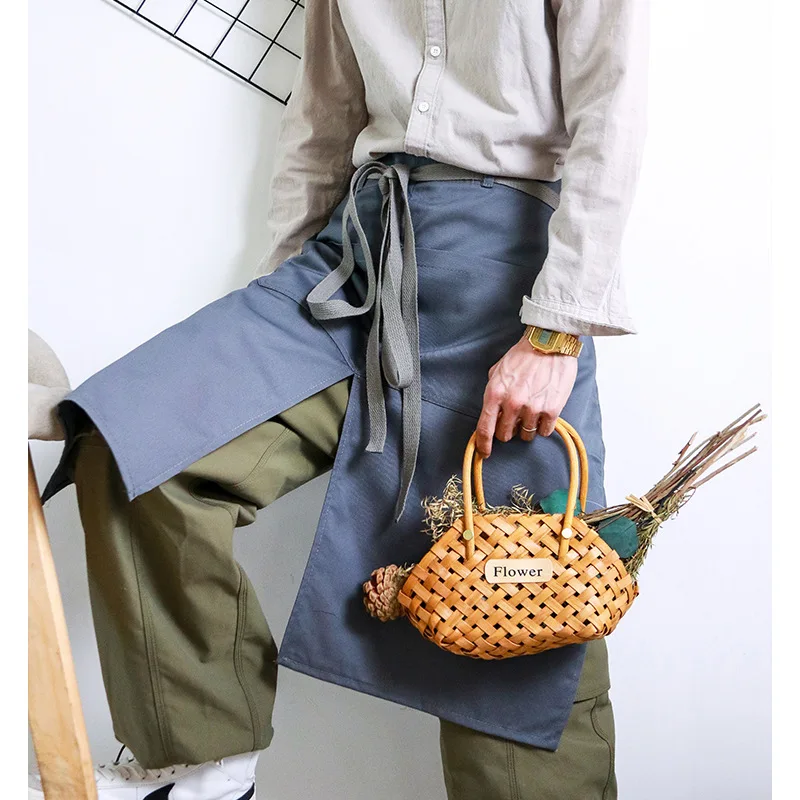 

Fashionable Half Apron For Cooking Baking With Personalized Text For Kitchen Restaurant