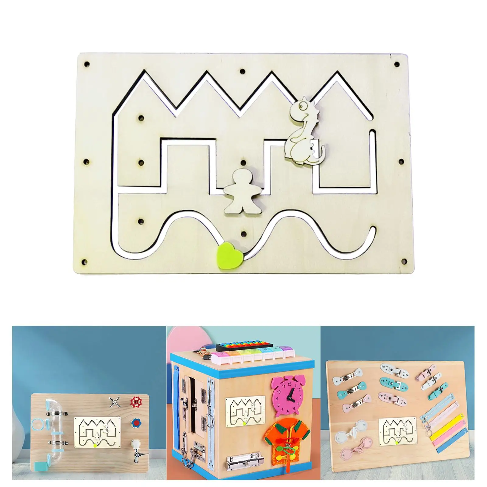 

Busy Board Multifunctional Educational Activity Board for Girls Travel Boys