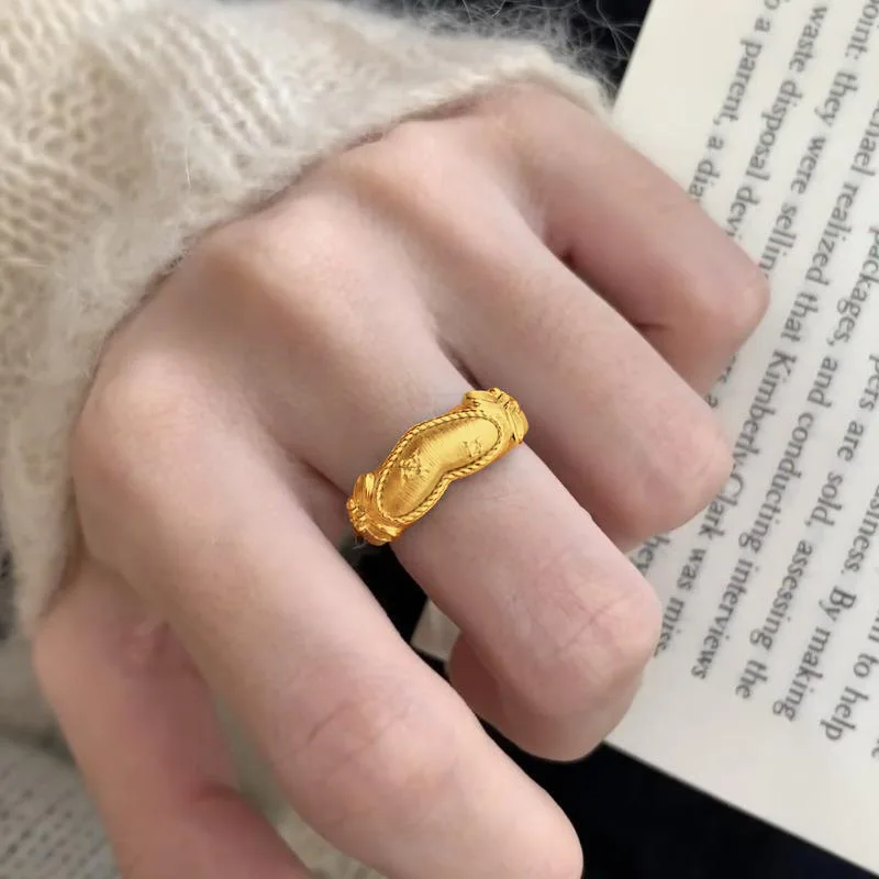 Silver Color Adjustable Ring Korean Personality FashionButterfly Scrub Love Heart Rings For Women Jewelry Gifts