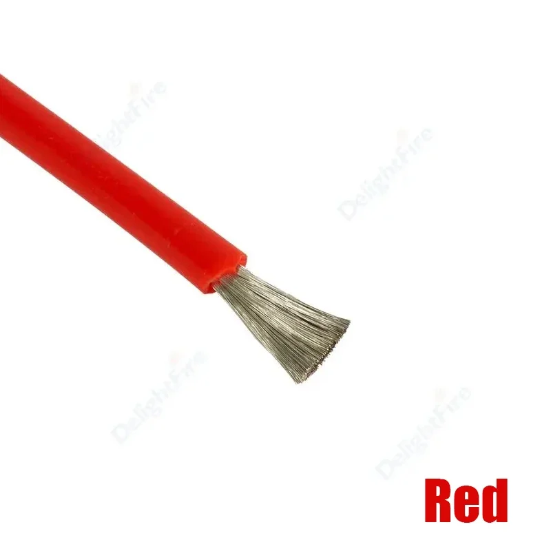 2-50 m vertind koper hittebestendige zachte siliconendraad 10ft rood zwart batterijkabel 18 16 14 12 10 8 6 4 awg voor zonnepaneelauto