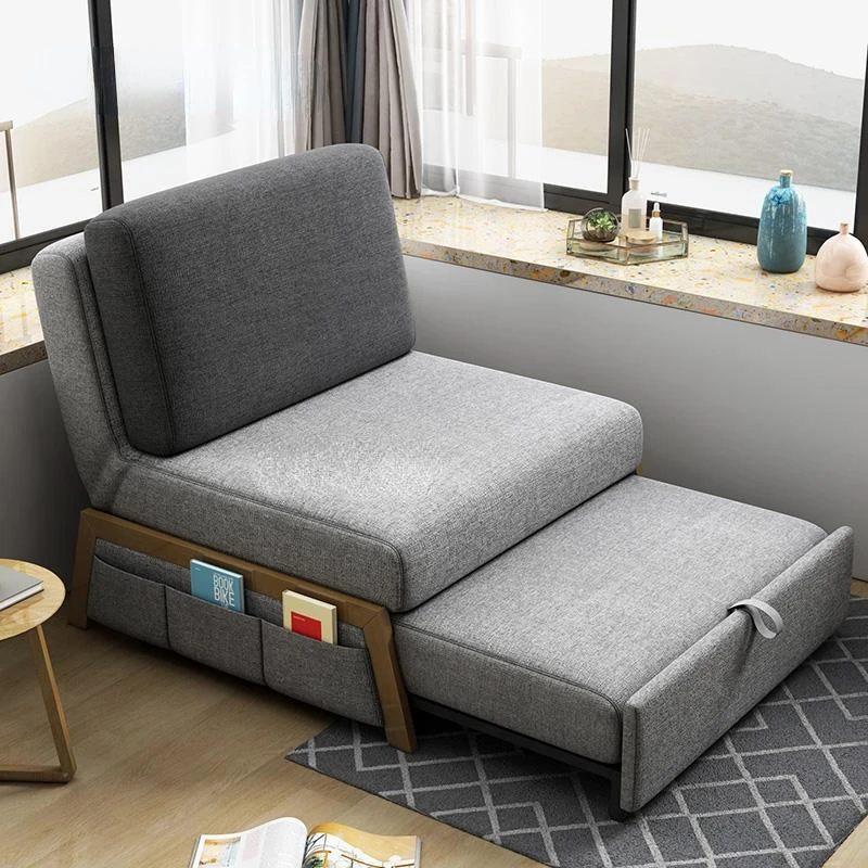 

Modern Simple Single Sofa Bed Apartment Dormitory Balcony Folding Multifunctional Sofa For Living Room IQualityfurniture