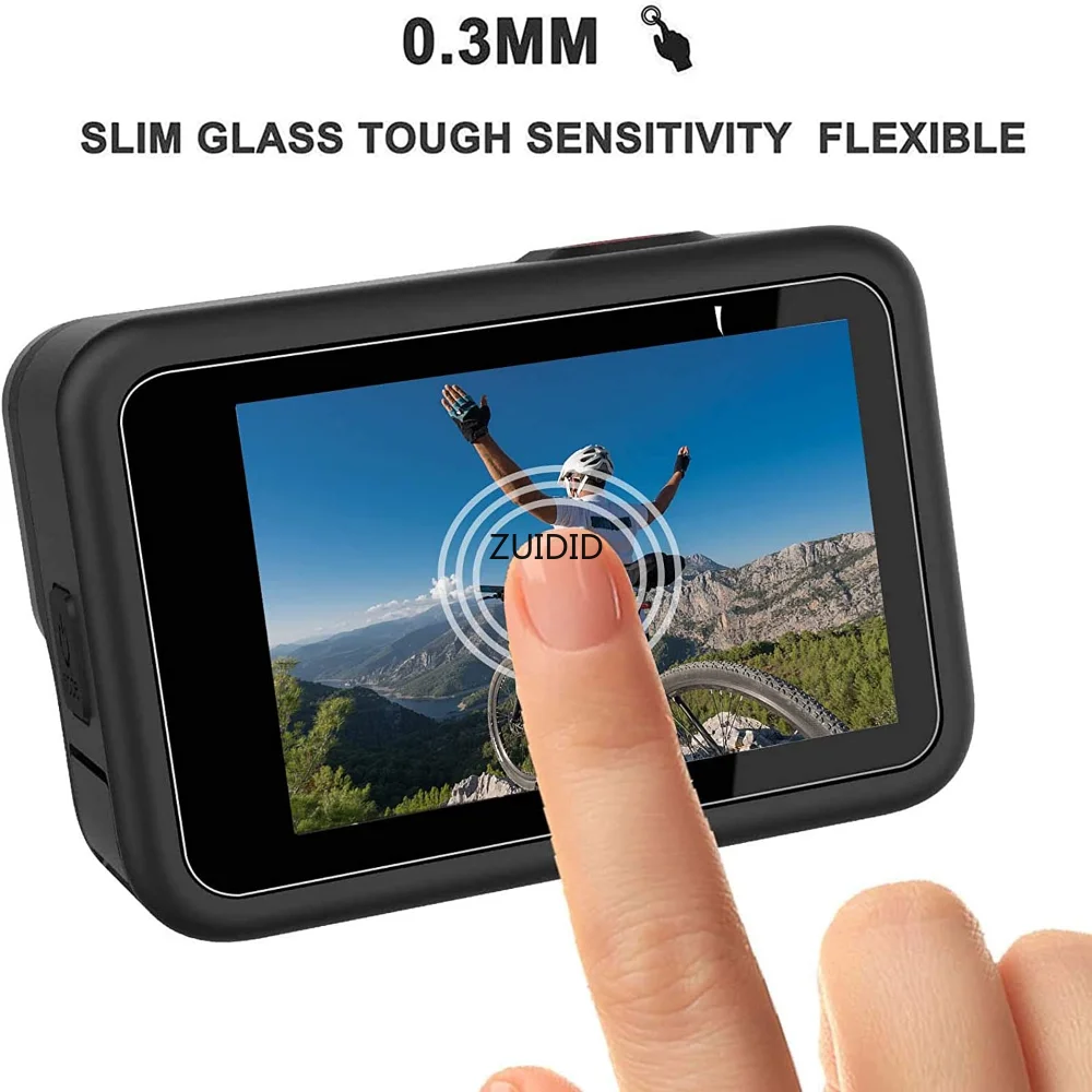 Camera Lens Tempered Glass Film HD Screen Protector Dustproof Protective Film for GoPro 12/11/10/9 Sports Action Video Cameras