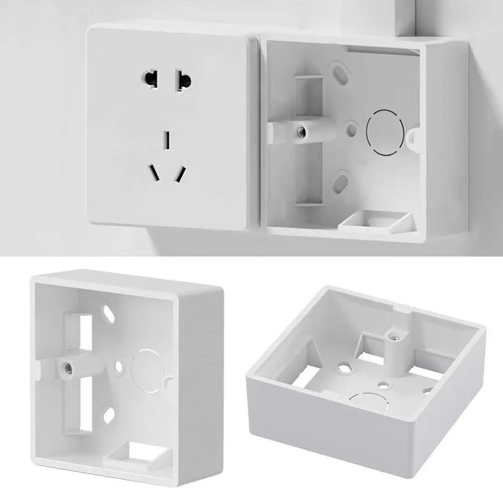 PVC Home Improvement Switch And  Apply Wall Surface Junction Box Switch  Box 86 Type External Mounting Box