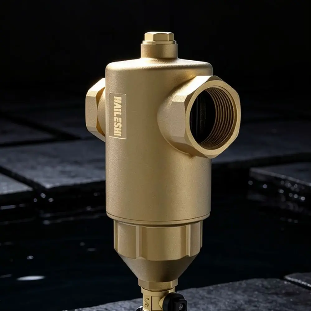 Heating Boiler Magnetic Dirt Separator Brass Filter Central Water Treatment Device Durable Household Heating System Maintenance