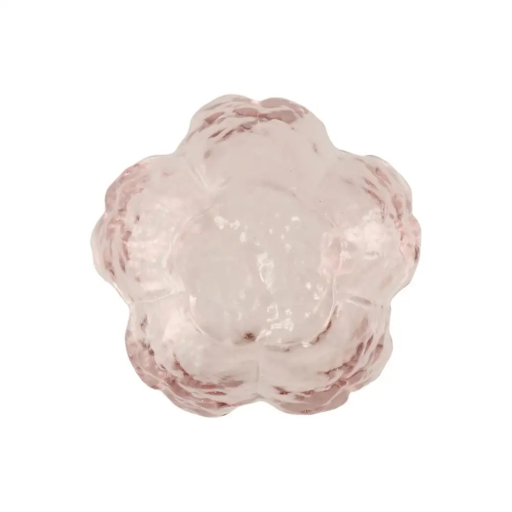 Exquisite Gold Inlay Glass Sakura Disc Nordic Style Small Sauce Bowl Japanese Flower Candle Holder Tableware
