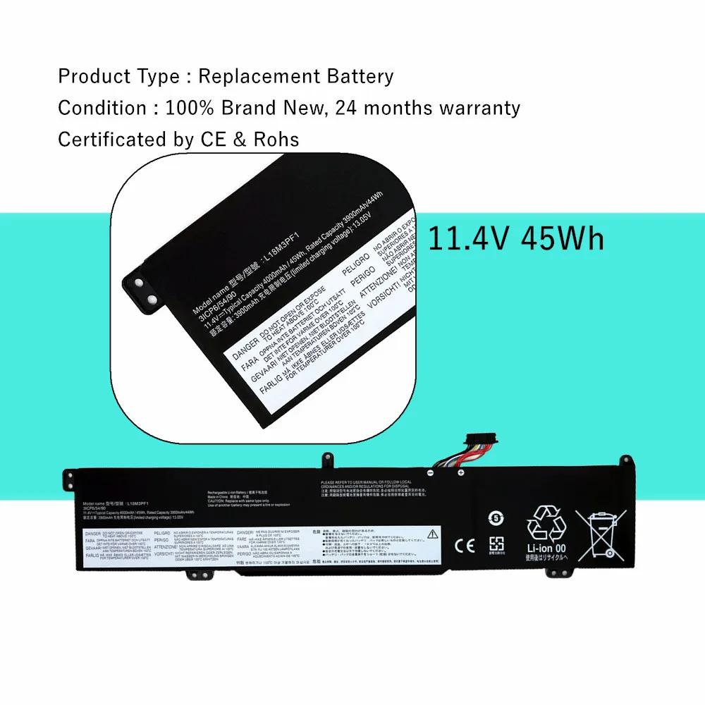 Lenovo ideapad L340-15IRH 17IRH 게임 시리즈 노트북 용 L18M3PF1 L18C3PF1 배터리 5B10T04975 5B10W67350