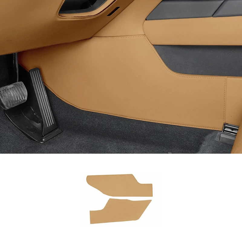 For ZEEKR 001 2026 Leather Central Control Side Anti Kick Pad Car Seat Both Sides Mat Protective Pad Car Accessories