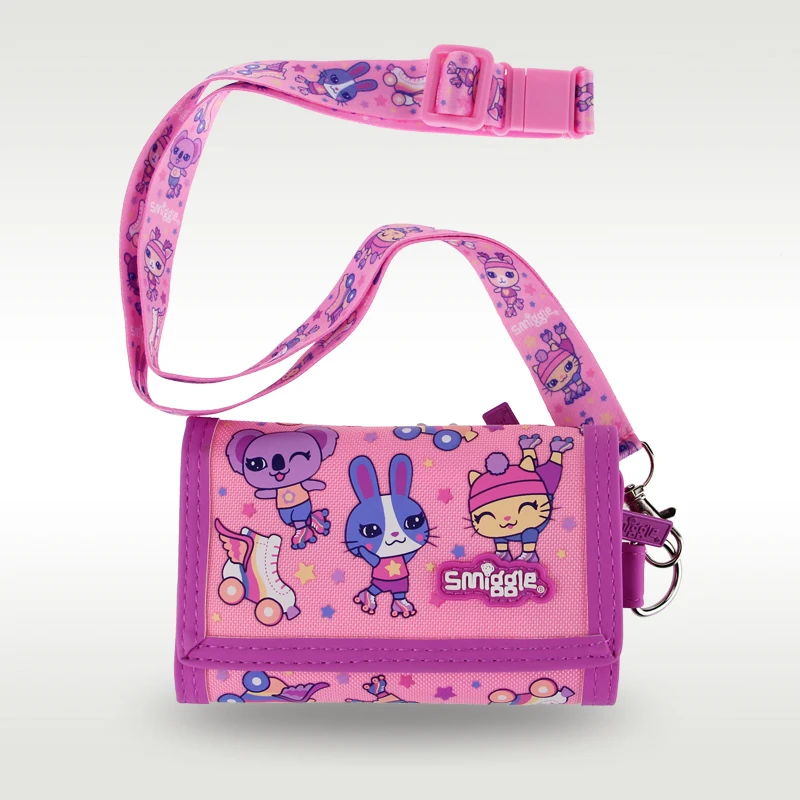 

Australia Smiggle new hot-selling original children's wallet versatile pink purple rabbit clutch bag wallet pickup bag