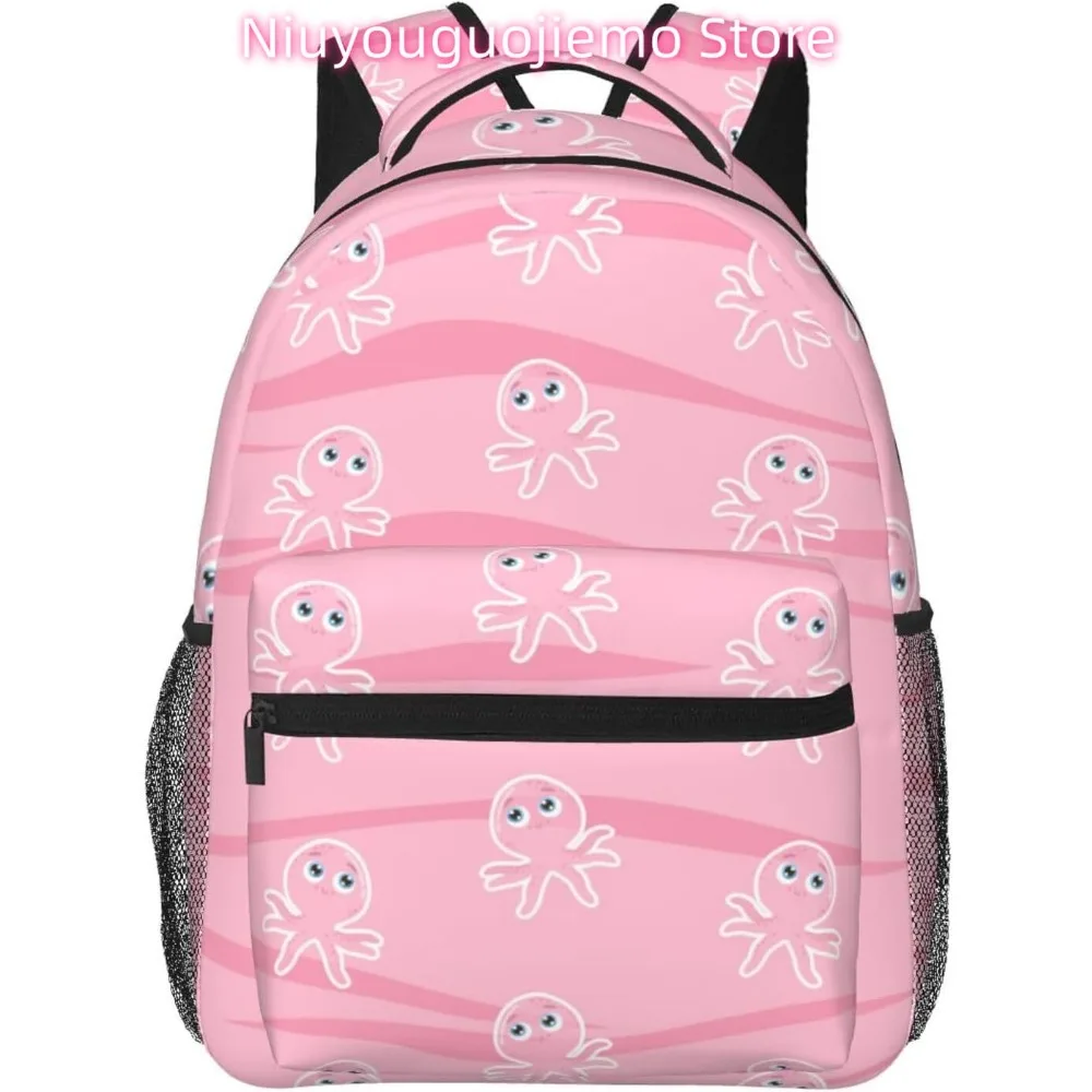 

Cartoon Octopus Lightweight Laptop Backpack Lightweight Multipurpose Travel Casual Daypack Unisex College Backapcks for Men Wome