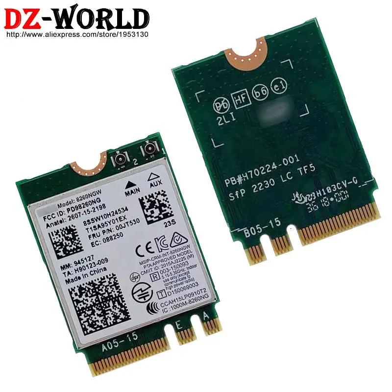 8260NGW 5G Dual-Band Gigabit Built-in Wireless Card BT 4.2 For Thinkpad T460 P50 S P T560 P51 P70 X260 X1 Carbon 4th 5th 00JT530