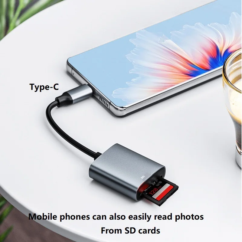 USB C SD Card Reader Adapter Type C Micro SD Memory Card Reader for TF SD Micro SD SDXC SDHC Compatible with iPhone 15/16 Galaxy - Image 2