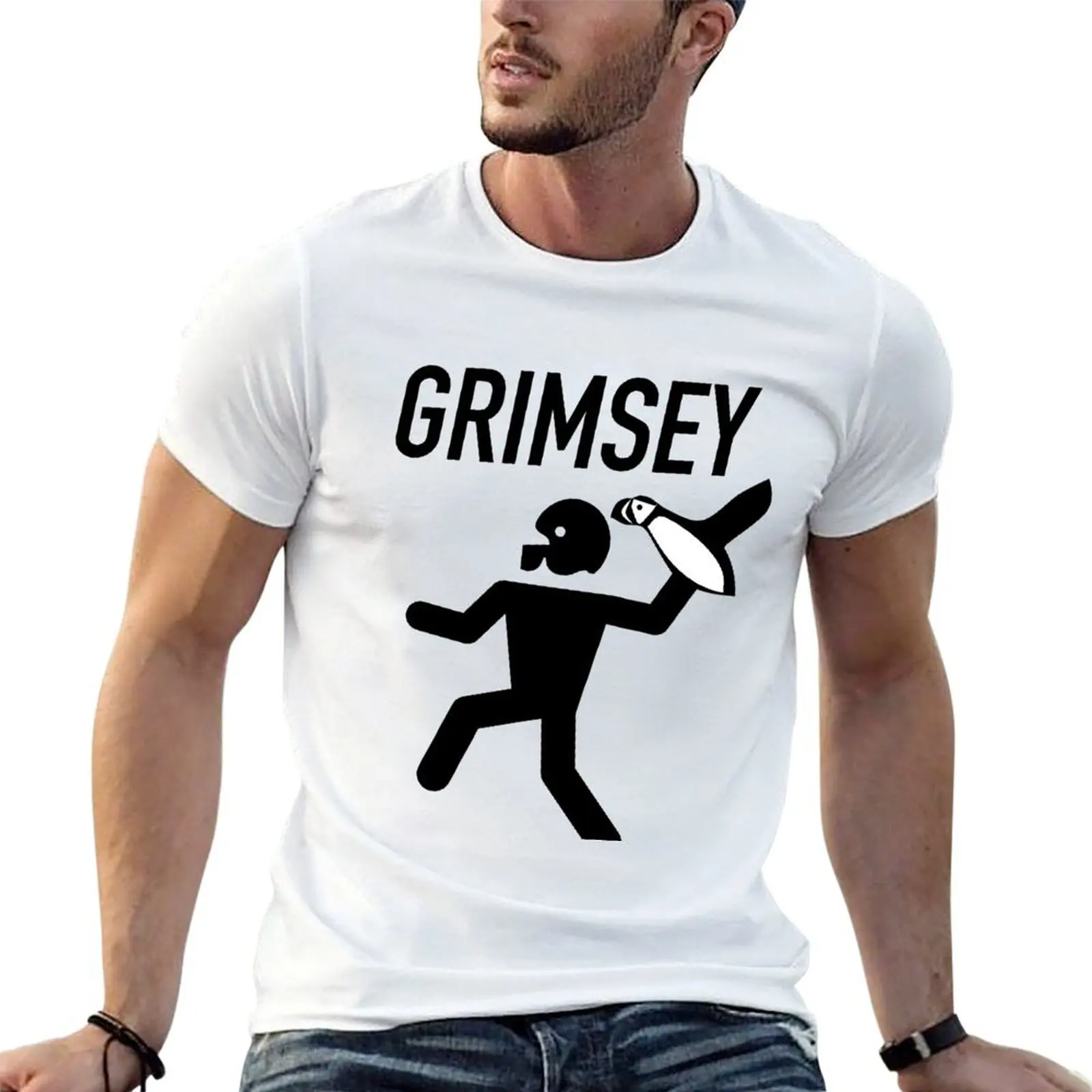 

Grimsey Puffin Chuckers T-Shirt t shirt man plain man t shirt cotton high quality T-Shirt