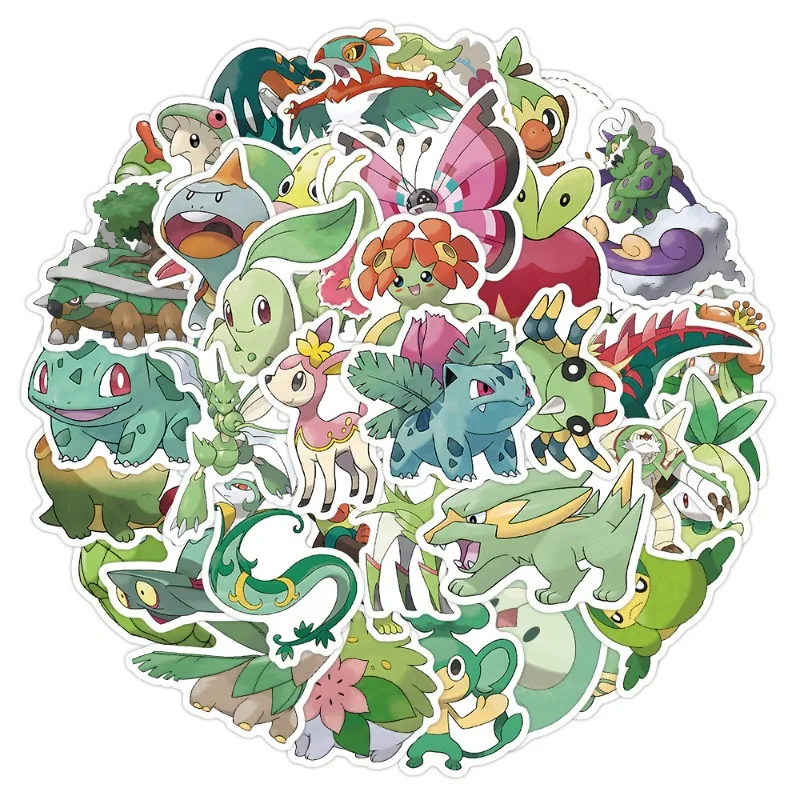 50/60/100PCS Pokemon Stickers Deco Kawaii Kids Aesthetic Cute Sketchbook Anime Children Laptop Sticker Pack Phone Classic Toys