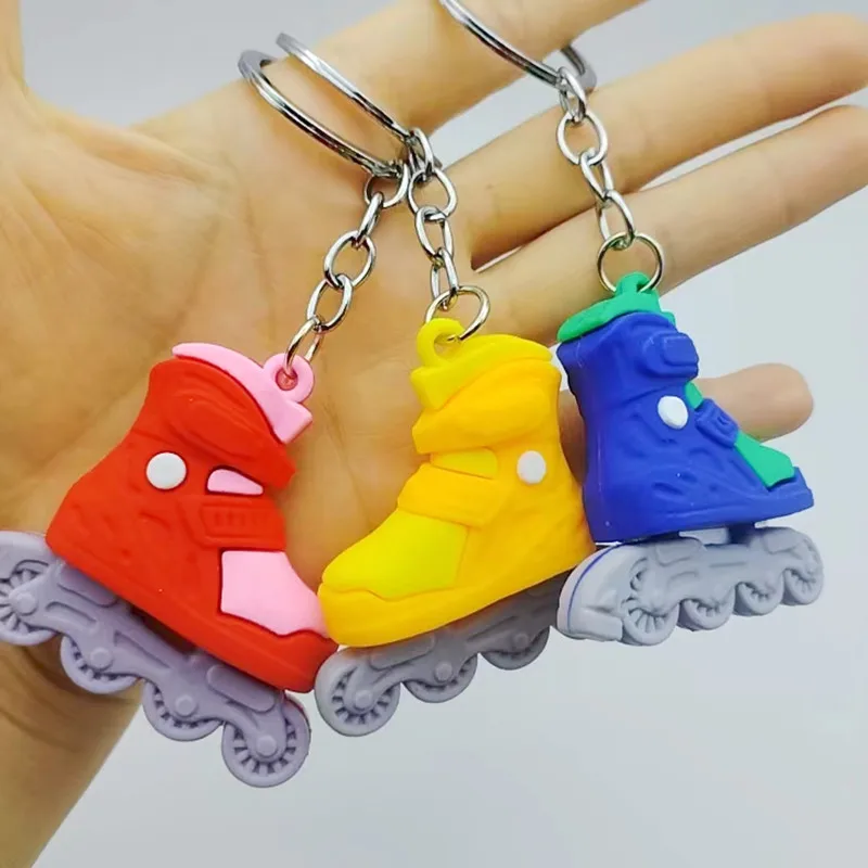 1PC Cartoon Roller Skates Shoes Keychain DIY Jewelry Men Boy grils Souvenir Party Gifts image 3