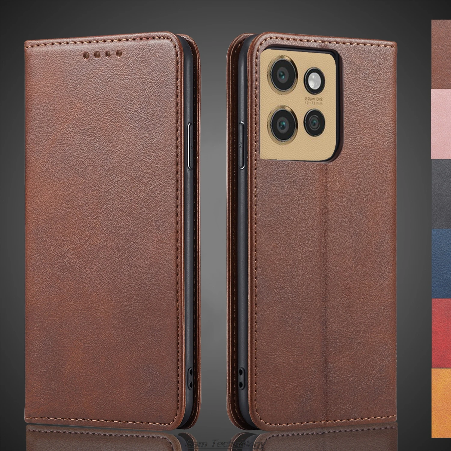 Étui en cuir à attraction magnétique pour Motorola Moto S50 / Edge 50 Neo, housse à rabat, portefeuille, sacs, 6.36 pouces