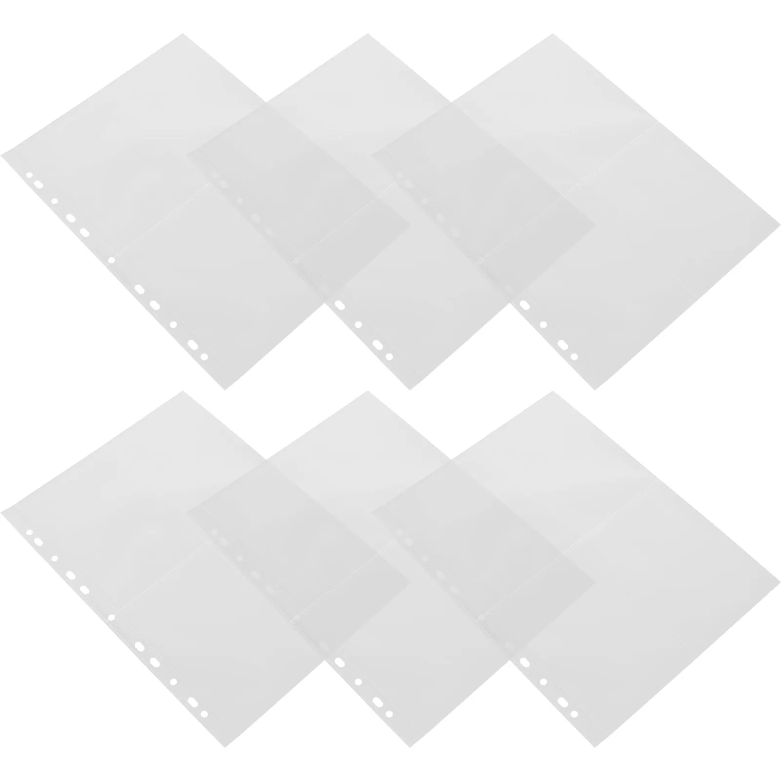 

40Pcs Binder Inner Pages Clear Loose-Leaf Photo Album Pages Transparent Refill Sheets Photocard Storage Organizer Waterproof