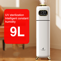 Electric Humidifier 9L Capacity Floor-type Air Purifier Mist Maker Intelligent Touch Screen Adjustable Aromatherapy Fog 220V